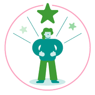 Person icon with star above their head