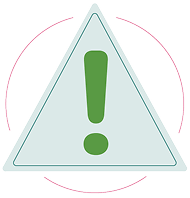 Warning icon inside circle