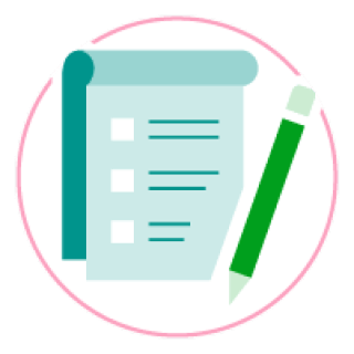 Notepad and pen icon