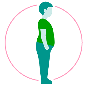 Overweight person icon