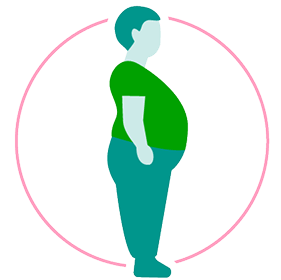 Obese person icon